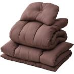 Yahoo! Yahoo!ショッピング(ヤフー ショッピング)YAMAZEN　布団４点セット（カバーなし）　ブラウン　ＹＥＦ−４ＸＳＰ１（ＢＲ）　１セット　（直送・代引き不可）