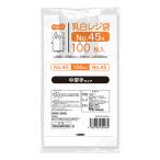 TANOSEE 乳白レジ袋　中厚手タイプ　４５号　ヨコ３００×タテ５３０×マチ幅１４０ｍｍ　１パック（１００枚）