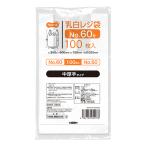 TANOSEE 乳白レジ袋　中厚手タイプ　６０号　ヨコ３５０×タテ６００×マチ幅１５０ｍｍ　１パック（１００枚）