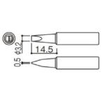 白光　こて先　３．２Ｄ型　Ｔ１８−Ｄ３２　１本 （メーカー直送）