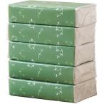 TANOSEE　ソフトパックティッシュ　Ｌｅａｆ　Ｌｉｎｅ　２００組／個　１パック（５個）