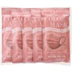 エクスプラス　不織布カラーマスク　ピンク　１セット（３５枚：７枚×５パック）