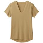  Gunze YG CUT OFF(.... нет ) V шея футболка прозрачный бежевый L YN2515-VC-L 1 надеты ( ваш заказ . товар )