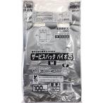 ワタナベ工業　サービスバック　バイオ２５　Ｍ　シルバー　厚手　ＳＢＳ−３８−２５　１セット（１０００枚：１００枚×１０パック）（お取寄せ品)