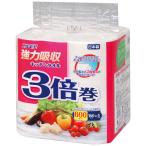 カミ商事　エルモア　強力吸収キッチンタオル３倍巻　３枚重ね×１５０カット　１セット（４８ロール：４ロール×１２パック）