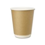 ショッピングコップ シモジマ　ＨＥＩＫＯ　紙コップ　二重断熱カップ　８オンス　クラフト　口径８０ｍｍ　＃００４５３７００３（１０００個：２５個×４０パック）（お取寄せ品）