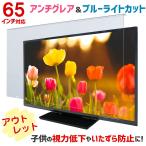 【アウトレット】アンチグレア ブルーライトカット 液晶テレビ保護パネル ノングレア 65型 65インチ ベルト付 液晶テレビ 保護 パネル 3mm厚 65AG2-A