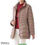 軽量配色ダウンコート 女性用 レディース 2025年 秋冬シニアファッション 60代 70代 80代 90代