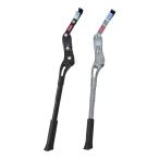 ショッピングバイク・自転車用品 スポーツバイク用サイドスタンド アルミ製 SPS-001（ポリッシュシルバー、ブラック） 片足スタンド（1本スタンド） ミニベロ、マウンテンバイク、クロスバイクに