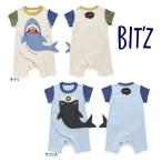 【セール/10%OFF】24'夏新作 BIT'Z ビッツ サメクジラマスコットロンパース b233024 半袖 半そで ベビー 子ども服 メール便送料無料