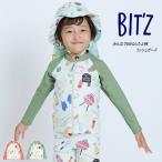 【セール/10%OFF】25'夏新作 BIT'Z ビッツ みんなでBBQしたよ柄ラッシュガード b276015 スイムウェア 長袖 長そで ベビー キッズ 子ども服