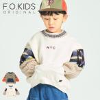 【セール/10%OFF】25'秋新作 F.O.KIDS エフオーキッズ ニットドッキングプルオーバー r411105 トレーナー 長袖 長そで 男の子 女の子 ベビー キッズ 子ども服