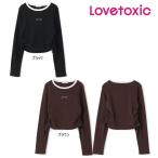 ショッピングlovetoxic 【セール/30%OFF】25'秋冬新作 Lovetoxic ラブトキシック ストーンロゴテレコドロストロンT 8353224 長袖Tシャツ 長そで ガールズ 女の子 子供服 ジュニアJr