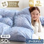本日+4% 羽毛布団 セミダブル ロング 洗える 柄任せ 掛け布団 日本製 冬用 羽毛掛け布団 羽毛ふとん 30マス立体キルト グースダウン93％ 暖かい ウォッシャブル