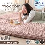 9日P16%〜 ラグ 洗える おしゃれ 240×185 Lサイズ 冬用 長方形 ラグマット 極厚 6cm 厚手 カバーリングラグ ホットカーペット対応 床暖房対応