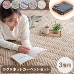 ラグ ホットカーペット 2点セット 3畳 おしゃれ 北欧 ラグ セット ラグマット 冬用 長方形 ホットカーペットカバー カーペット フローリング