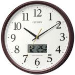 シチズン 8FYA05 006 電波掛時計 連続秒針 カレンダー 温度湿度切替表示 茶 8FYA05006
