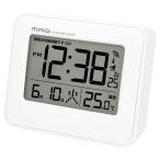 ショッピングカレンダー MAG T799WHZ マグ 目覚まし時計 置き時計 小型 小さい デジタル 電波時計 温度計 カレンダー ホワイト ノア精密