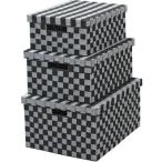 東谷（あづまや） SSB-814BK リボンバスケット3個セット (SSB814BK)