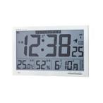 MAG W 602WH オフィス 施設でも見やすい大画面 温湿度計 環境目安表示付き 電波デジタル時計 エアサーチメルスター ホワイト W602WH