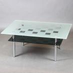 sunneed ローテーブル ミストガラステーブル幅80cm スクエア型 80-34スクエア