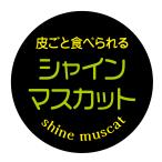 ショッピングシャインマスカット 皮ごと食べられる シャインマスカット　シール（141）丸形　(サイズ40ミリ-120枚)　(サイズ30ミリ-240枚)
