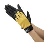 作業手袋 合成皮革・人工皮革手袋 ＴＲＵＳＣＯ　ＰＵ薄手手袋エンボス加工　イエロー　ＬＬ　  (TPUM-Y-LL)