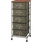 東谷 AZUMAYA  USメールチェスト5段 グリーン