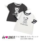 半袖 Tシャツ 子供服 女の子 by LOVE iT バイラビット ラビ子袖あきリボンTシャツ 肩開き 120cm-160cm 子供服 子供