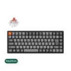 Keychron / K2 MAX QMK ワイヤレスカスタム・メカニカルキーボード ブラック / グレー RGB 赤軸(ホットスワップ) JIS配列