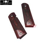 ☆アルタモント S&W 1911用 木製グリップ Eシリーズ スネイクスキン パネル レッド (ALTAMONT COLT M1911A1 ガバメント)