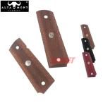 アルタモント S&W 1911用 木製グリップ パネル フルチェッカー メダル入り レッド/ブラウン/ブラック (ALTAMONT ガバメント)