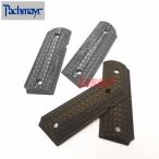 パックマイヤー 1911コンパクト/オフィサーズ用 G10製グリップ Grappler グリーンブラック / グレーブラック (Pachmayr M1911A1 ガバメント)
