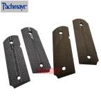 パックマイヤー 1911コンパクト/オフィサーズ用 G10グリップ チェッカー グレーブラック/グリーンブラック (Pachmayr M1911A1 ガバメント パネルタイプ)