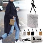 スマホポーチ ショルダーバッグ レディース ミニバッグ スマホショルダーバッグ 斜め掛け ファーバッグ 韓国製 秋 冬 エコファー 2way ハンドバッグ ポシェット