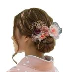 ショッピング髪飾り [髪飾りTATA8]成人式 結婚式 卒業式 七五三 前撮り 後撮りかんざし 袴 振袖 留袖 和装 着物 ドレス 高級造花 ドライフラワー水引き  ピンク/紫/白/ゴールド9702h