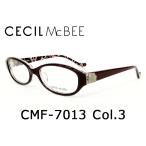 薄型非球面レンズ付【CECIL McBEE セシルマクビー CMF-7013 Col.3（ワイン）】伊達メガネ・近視・乱視・老眼・遠視