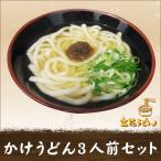 かけうどん 3人前 (スープ付) セット うどん 生麺 中太麺 柳川 うどん 九州うどん 柳川名物