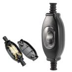 防水アプライアンススイッチ AC 250V 3A ON/OFF IP65 スイッチ 防水 高耐久 耐候性 インラインコード 屋外防水スイッチ ロッカー