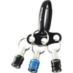 ベストツール　ＢＥＳＴ　３ｐｃｓ．ビットホルダー　オーバルカラビナ・３つ穴プレート付　青 (BTH3BBL) (362-4451)