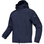 MAGCOMSEN メンズ マウンテン ジャケット 秋冬 コート アウトドア 登山 ウエア 大きいサイズ スキー フード ネイビー 紺 L