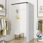 試着室 フィッティングルームカーテンレール簡易更衣室 L 字型プライバシーパーテーション試着室 THKJ コーナーパンチ更衣室 金属棒付き 取り付け簡単