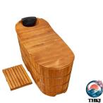  из дерева ванна высококлассный товары повседневного пользования дерево материал крышка имеется ванна ванна . человек ведро красота . sauna для бытового использования горячая вода .