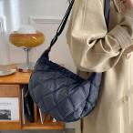 ショルダーバッグ キルティング ナイロン ワンショルダーバッグ 斜め掛け 大人 きれいめ シンプル B5 ファスナー 黒 ブラック 軽量 大容量 かばん 鞄