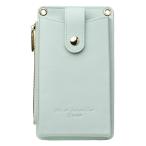 スマホポーチ 「色：ライトグリーン」大容量 ポシェット 財布入れ かわいい スマホケース両手が空く 旅行 お出かけ 便利 斜めがけ スマホショルダー 「箱なし」