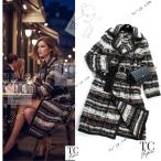 シャネル ロング カーディガン コート CHANEL ブラック ウール アルパカ ニット ベルト付き メンズの方にも 超美品 42 44 46