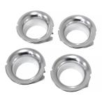 ケイヒン FCR35 FCR37 FCR39 FCR41 ラージボディ用 ファンネル SR400 SR500 ZRX1200 GPz900R 1130-808-7000互換 4個 銀 シルバー