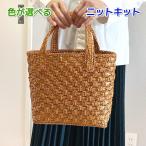 春夏毛糸 エコアンダリヤで編むお手頃サイズの編み付けトートバッグ セット 無料編み図 編み物キット