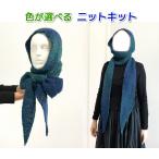 毛糸 アルパカレジェーログラデーションで編むフーデッドスカーフ フード付きロングマフラー セット 編み物キット