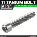 ディレーラー 調整ボルト 64チタンボルト M4×20mm P0.7 H/L 六角穴付き シルバーカラー 素地 1個 JA683